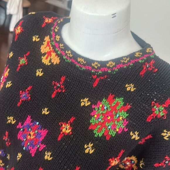 Casual Corner Limited Edition Hand Knitted Sweater L - Picture 2 of 7